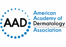 The american academy of dermatology logo.